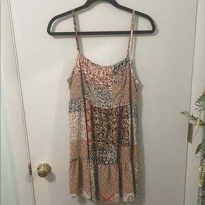 Altar’d State Patchwork Midi Dress - Multicolor